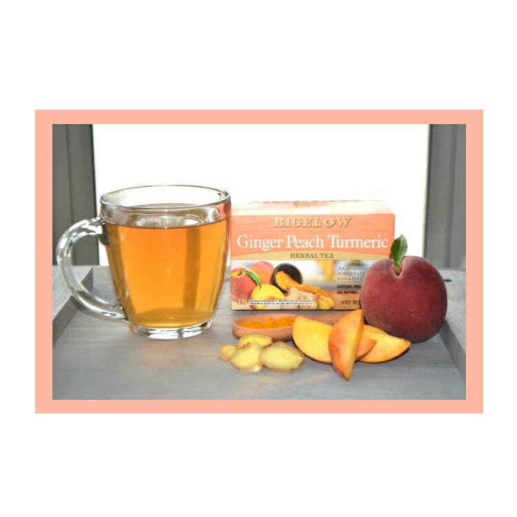 ビゲロー ジンジャー・ピーチ・ターメリック ハーブティー 18包 27g (0.98oz) BIGELOW Ginger Peach
