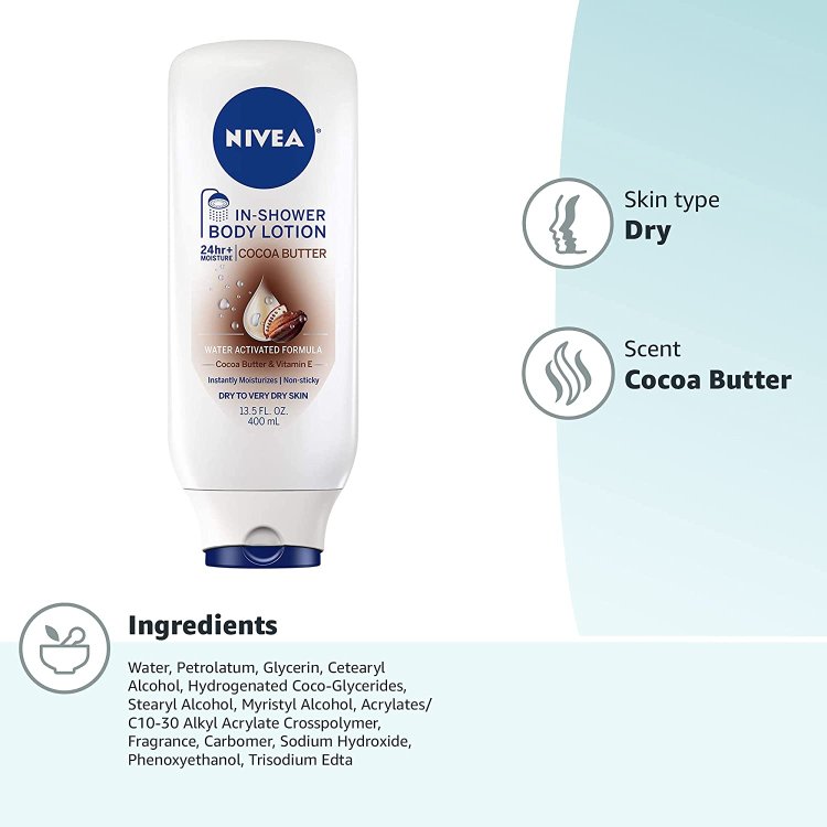 ニベア インシャワーボディーローション ココアバターの香り 400ml (13.5oz) NIVEA In Shower Body