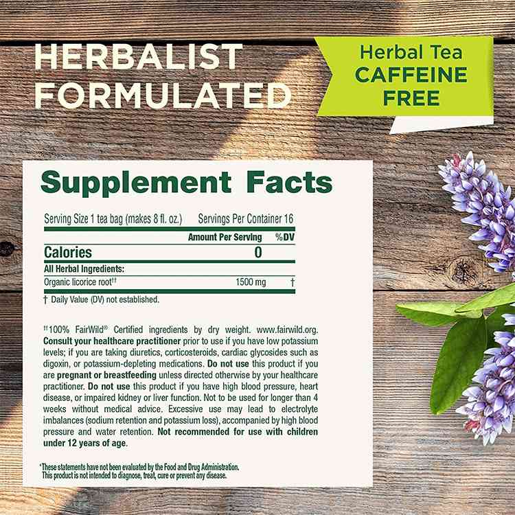 トラディショナルメディシナル オーガニック リコリスルートティー ティーバッグ 16包 24g (0.85oz) Traditional