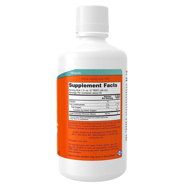 ナウフーズ コロイドミネラル ラズベリー風味 946ml (32floz) リキッド NOW Foods Colloidal Minerals