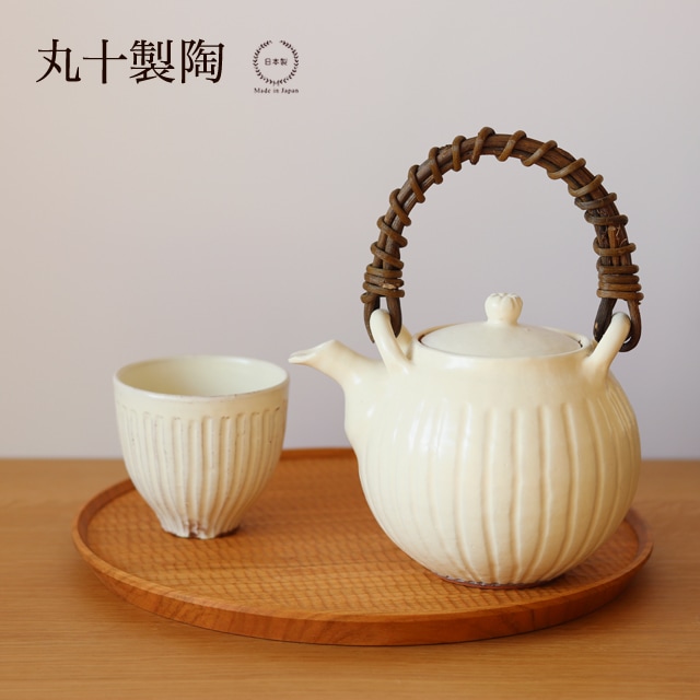 信楽焼穴窯粉引土瓶