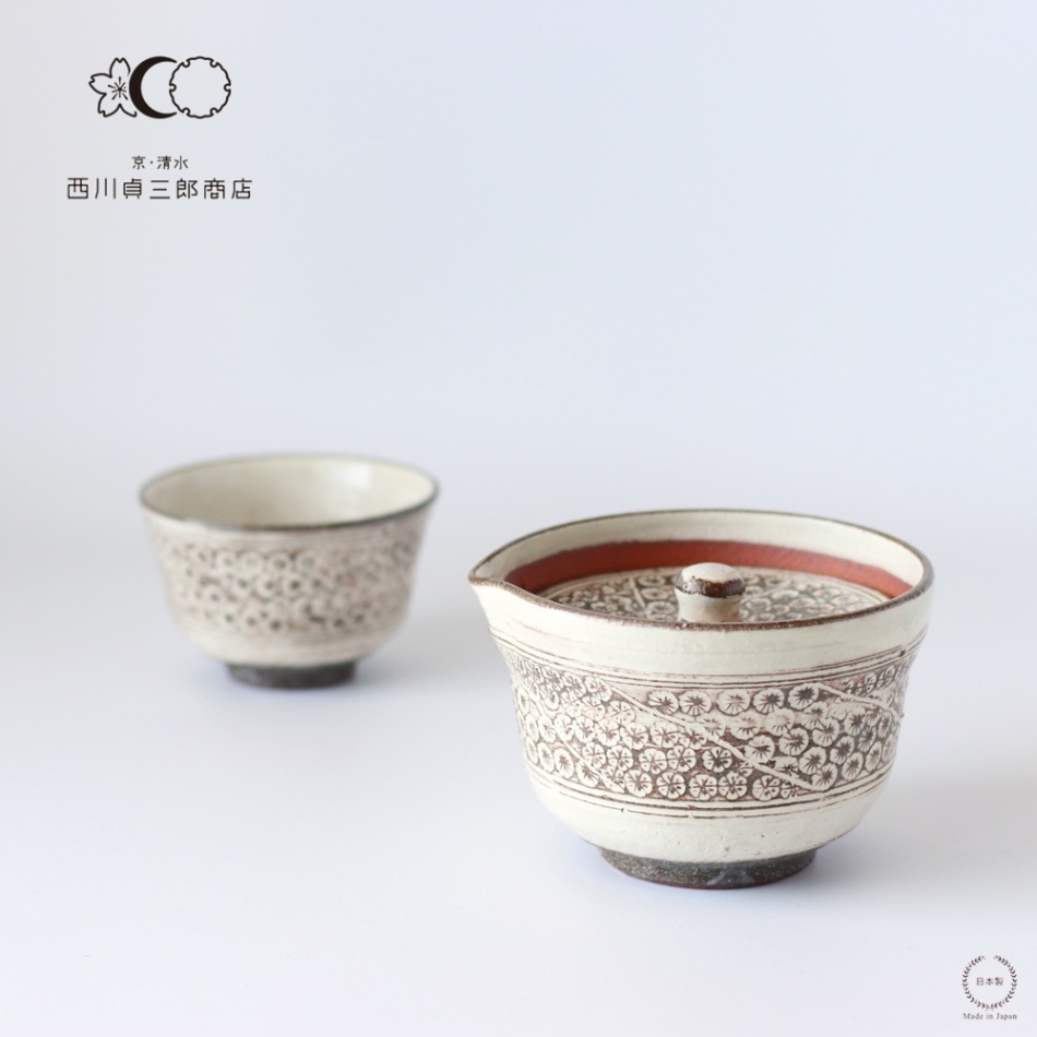 京都老舗百年以上前の京土瓶 京都老舗百年以上前の京土瓶