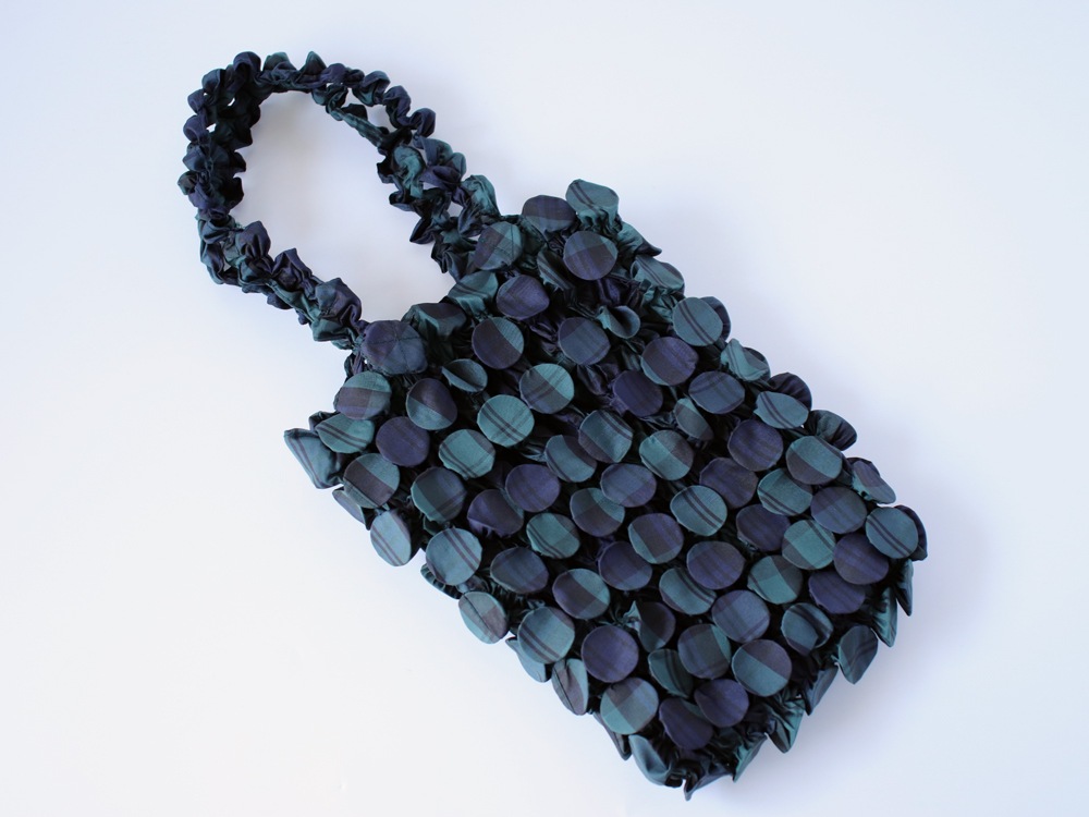 �Υͥ��ݥ�OK�� ANDO BOTAN-SHIBORI BAG CHECK�� �ܥ���ʤ� �Хå� �����å� ��