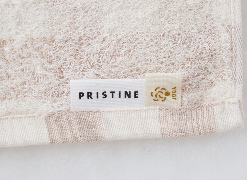 オーガニックコットン　フローズンチェック フェイスタオル(34㎝×80cm)