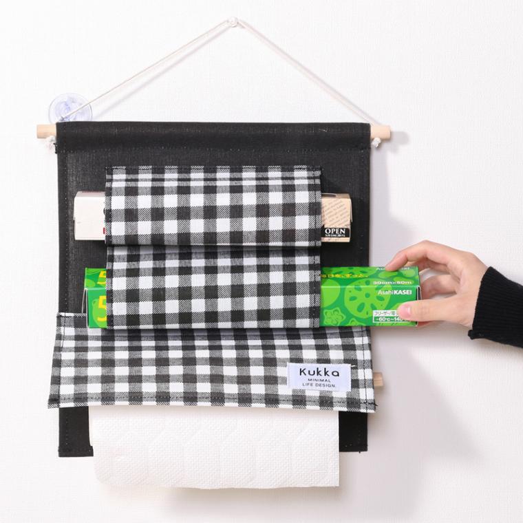 [1個]KUKKA2021 ウォールポケット B BK　　