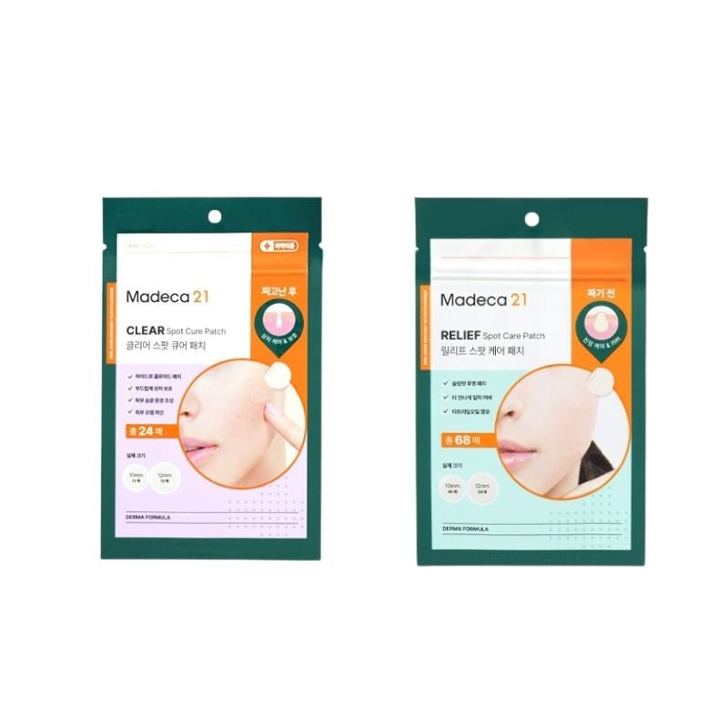 【直送品（買い合わせ不可）】[1セット]Madeca21 (マデカ21) リリーフ スポットケアパッチ 68枚＋クリアスポットキュアパッチ 24枚　　