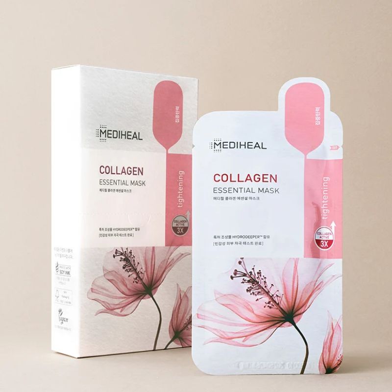 【直送品（買い合わせ不可）】[1箱]MEDIHEAL(メディヒール) コラーゲン エッセンシャルマスク　10枚　　