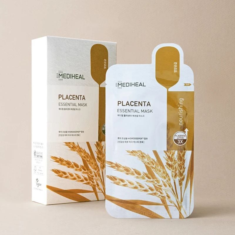 【直送品（買い合わせ不可）】[1箱]MEDIHEAL(メディヒール) プラセンタ エッセンシャルマスク　10枚　　