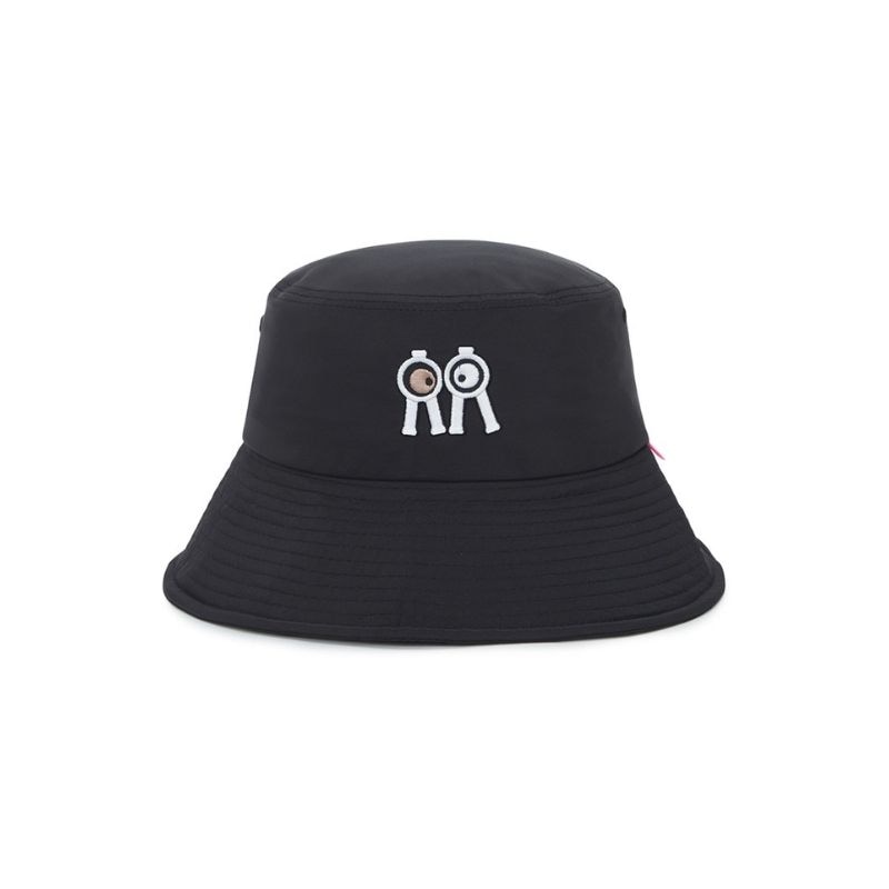 【直送品（買い合わせ不可）】Sサイズ(57cm) Rolling Rolleye バケットハット ホワイトブラウン アイ ブラック　　