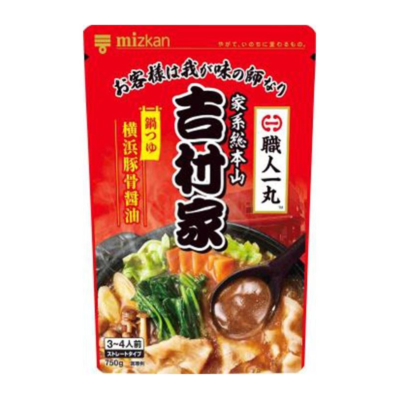 [6個]ミツカン 職人一丸 家系総本山吉村家監修 横浜豚骨醤油 鍋つゆ　750g　賞味期限2027.10.31