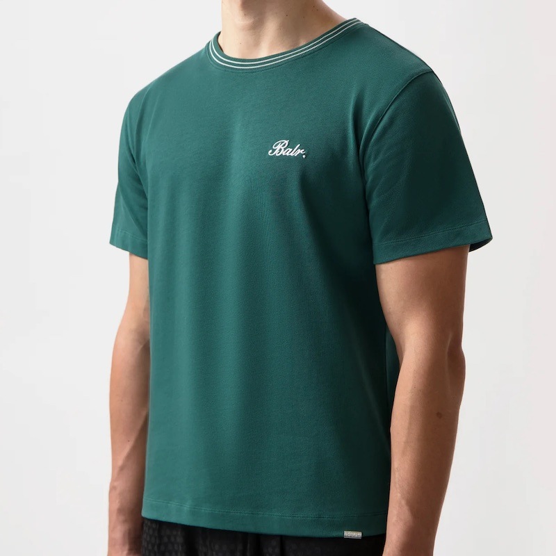 サイズ：M　BALR.  メンズ TAPE T-SHIRT (Botanical Green)　　