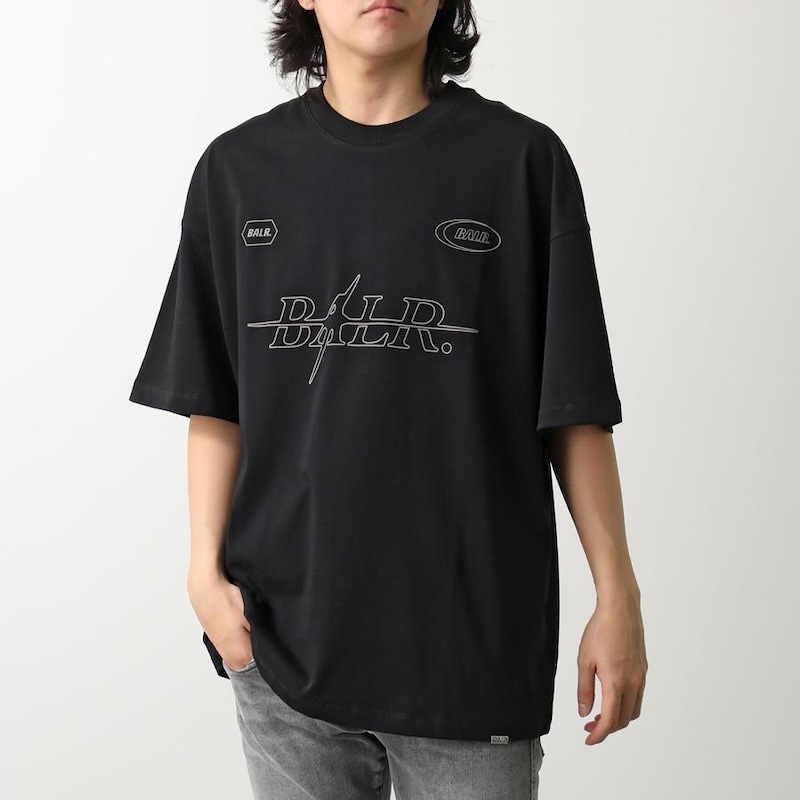 サイズ：XS　BALR.  メンズ PING BOX T-SHIRT (Jet Black)　　