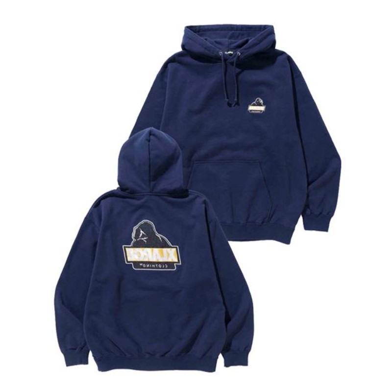 【XLサイズ】X-LARGE メンズ SLANTED OG PULLOVER HOODED 101233012011 NAVY　　