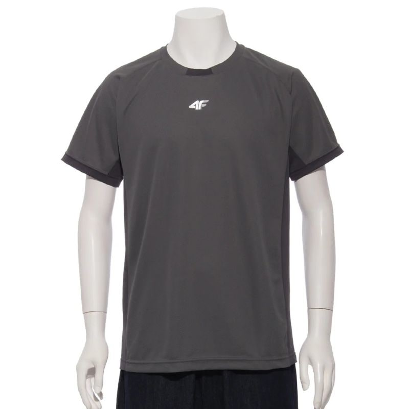 サイズ：M　4F メンズ クルーネックTシャツ（DARK GREY）　　