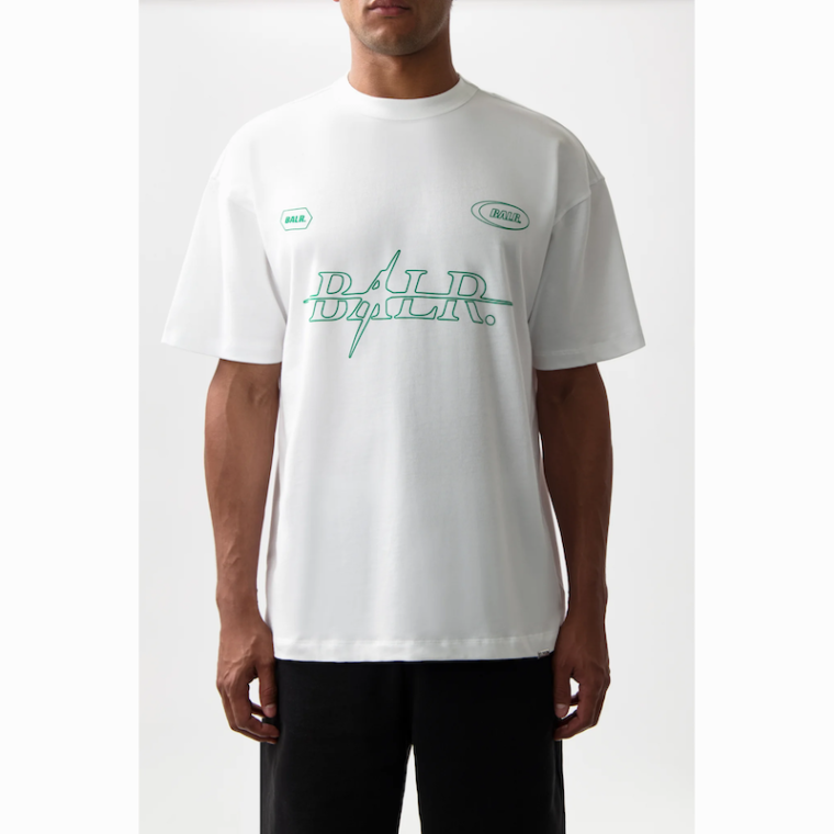 【Lサイズ】BALR.  メンズ PING BOX T-SHIRT (Bright White)　　