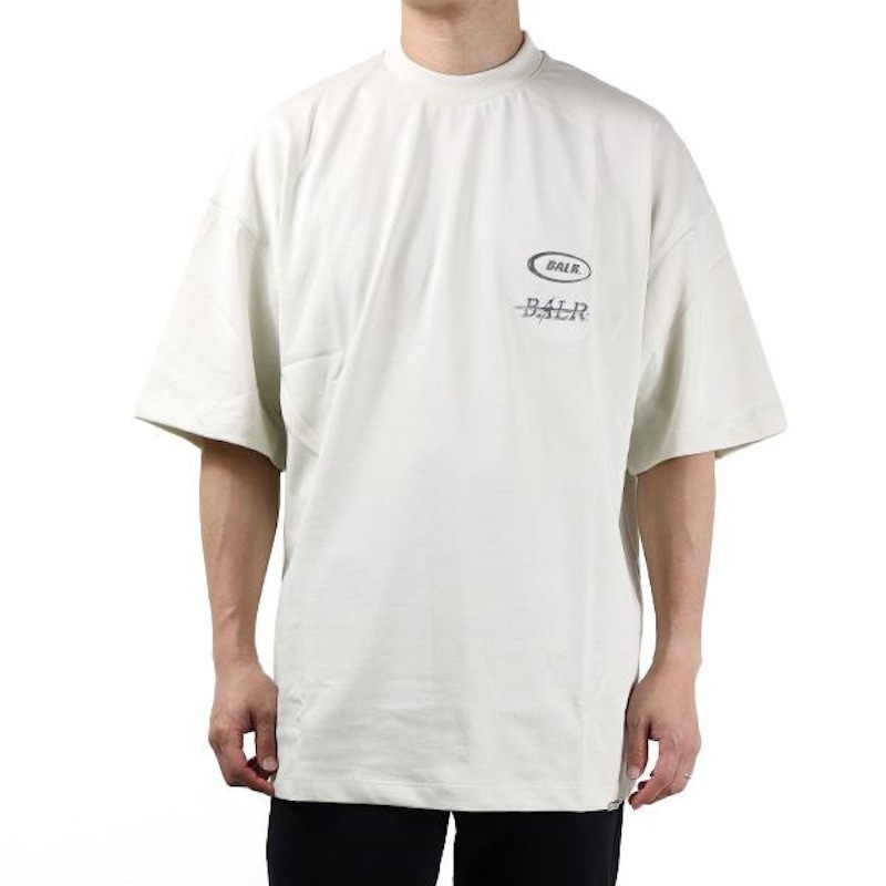 【Sサイズ】BALR.  メンズ METALLIC BOX T-SHIRT (Light Beige)　　
