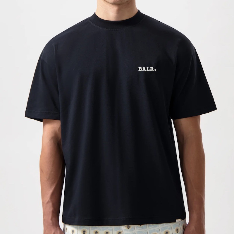 【Mサイズ】BALR.  メンズ GOTL BOX T-SHIRT (Jet Black)　　