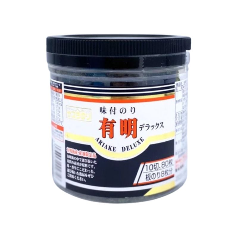 [4個]桜田産業 サスヨのり 味付け海苔 有明デラックス　80枚入　賞味期限2026.05.31