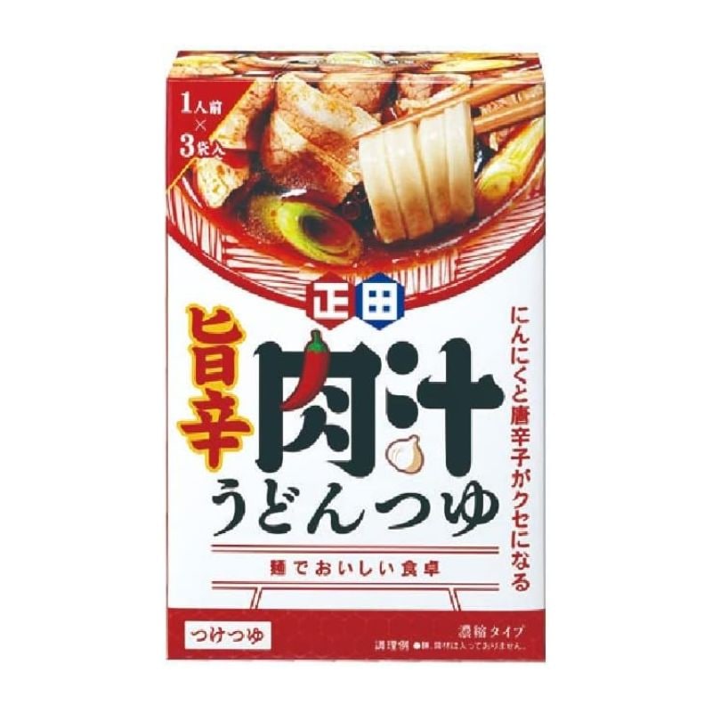 [1個]正田醤油 肉汁うどんつゆ　60gx3　賞味期限2026.12.18