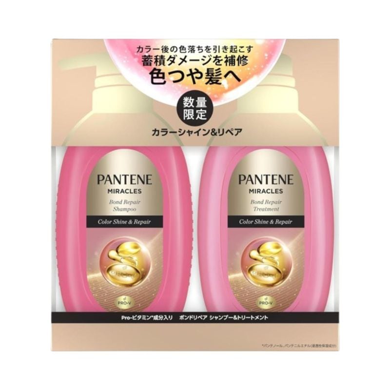 [1個]P&G パンテーンミラクルズ カラーシャイン＆リペア シャンプー＆トリートメントセット　シャンプーポンプ：440g<br>
トリートメントポンプ：440g　