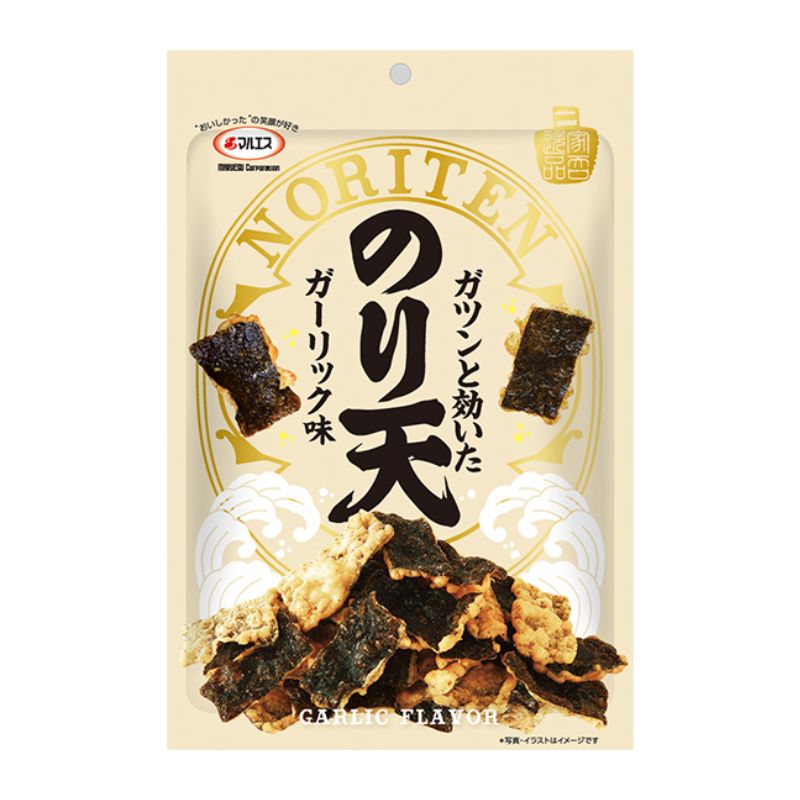 [5個]マルエス のり天 ガーリック味　70g　賞味期限2026.09.01