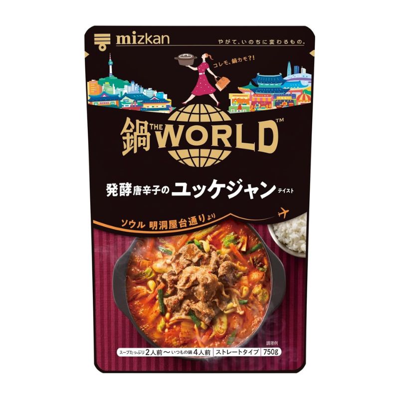 [4個]ミツカン 鍋 THE WORLD 発酵唐辛子のユッケジャン　750g　賞味期限2028.10.31