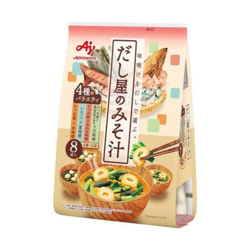 [5個]味の素 だし屋のみそ汁 4種のバラエティセット　8袋　賞味期限2026.07.20【賞味期限間近】