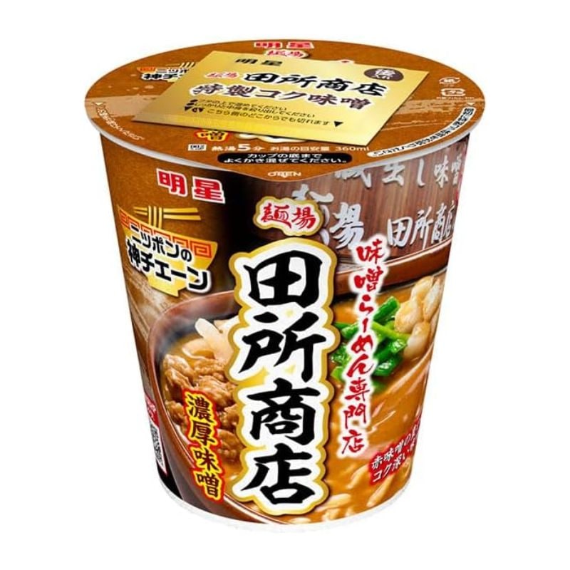 [送料無料][12個]明星 ニッポンの神チェーン 田所商店 濃厚味噌　107g　賞味期限2026.09.11