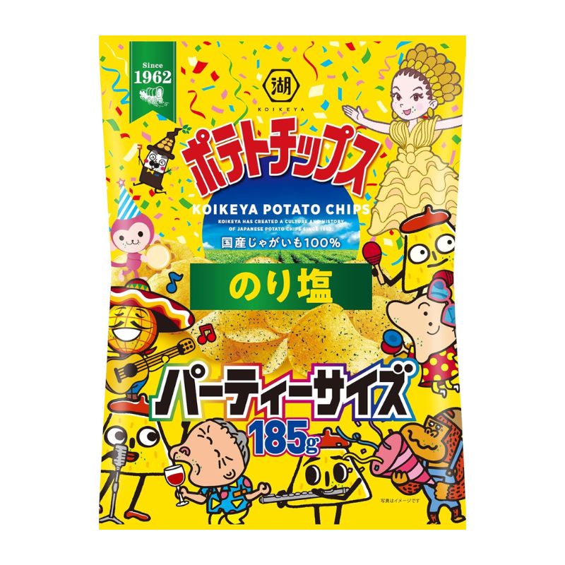 [2個]湖池屋 ポテトチップス のり塩 パーティーサイズ　185g　賞味期限2026.10.31
