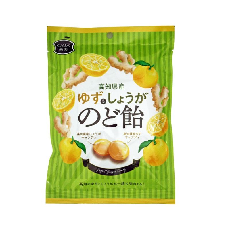 [3個]【JB直送品】高知県産ゆず&高知県産しょうがのど飴　90g　賞味期限2027.02.28
