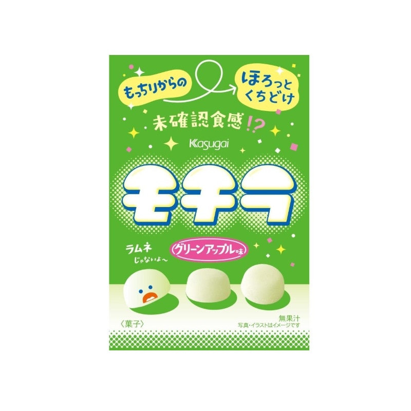 [3個]【JB直送品】春日井製菓 モチラ グリーンアップル味　39g　賞味期限2027.01.31