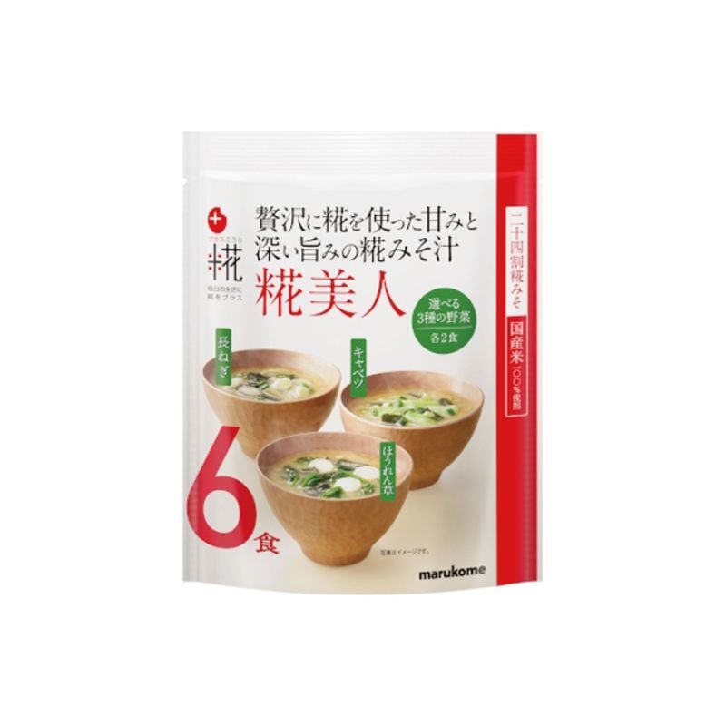 [2個]【JB直送品】マルコメ プラス糀 生みそ汁糀美人　6食　賞味期限2026.11.18