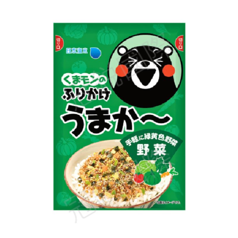 [5個]【JB直送品】日本海水 くまモンのうまか～野菜ふりかけ　25g　賞味期限2027.02.23