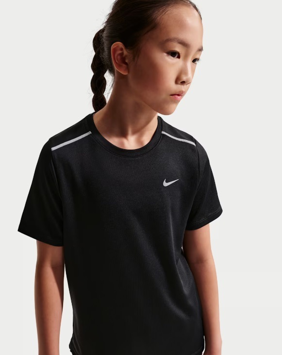 NIKE �ʥ��� YTH DF MILER S/S �ȥå� ����˥�T����� IF2425-010(�֥�å�/�إ���) ��������ǯ��ǥ롪��