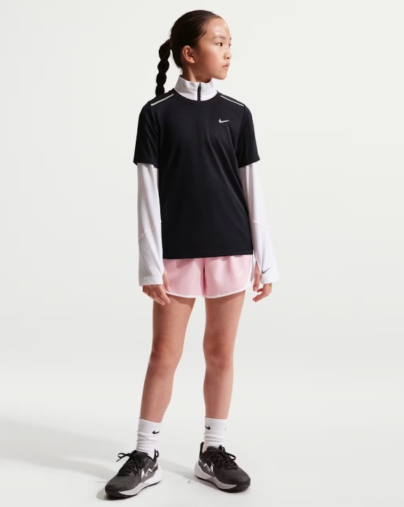 NIKE �ʥ��� YTH DF MILER S/S �ȥå� ����˥�T����� IF2425-010(�֥�å�/�إ���) ��������ǯ��ǥ롪��