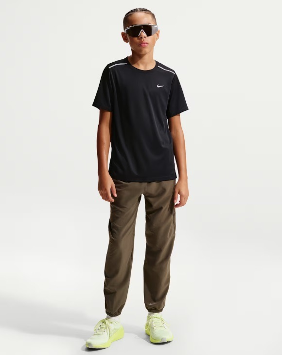 NIKE �ʥ��� YTH DF MILER S/S �ȥå� ����˥�T����� IF2425-010(�֥�å�/�إ���) ��������ǯ��ǥ롪��