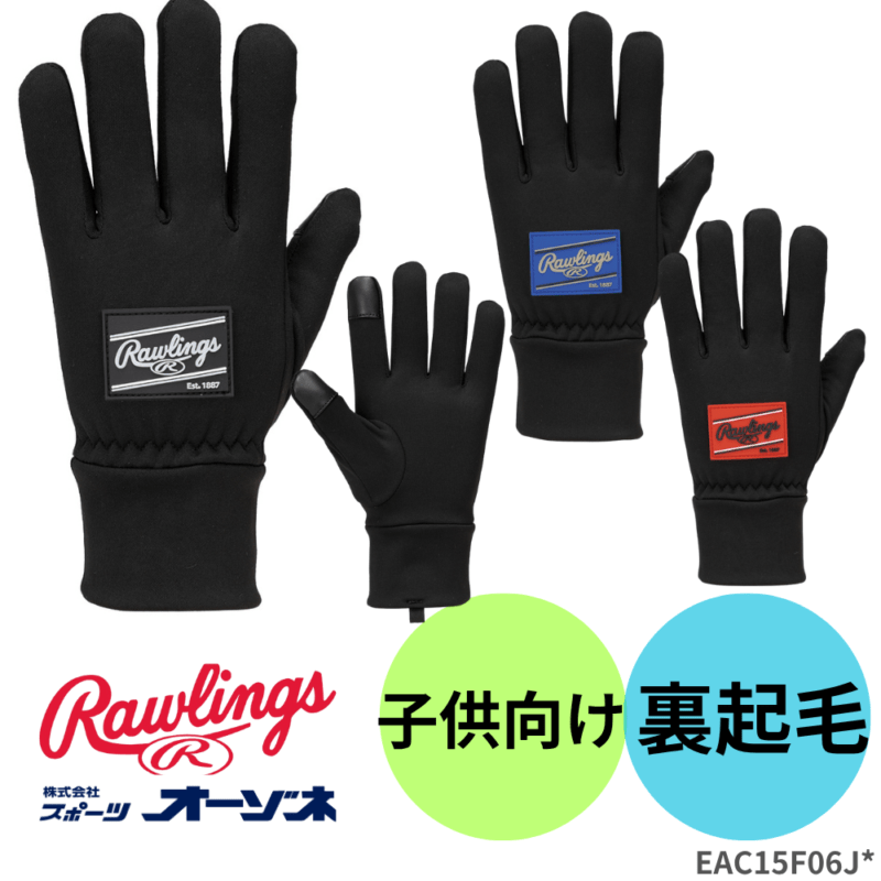 Rawlings ローリングス ＜ジュニア＞ 裏起毛 フリース 防寒手袋 （スマホ対応）