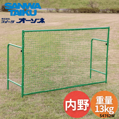 三和体育 サンワ 内野フェンス 折タタミ式 ※別途送料