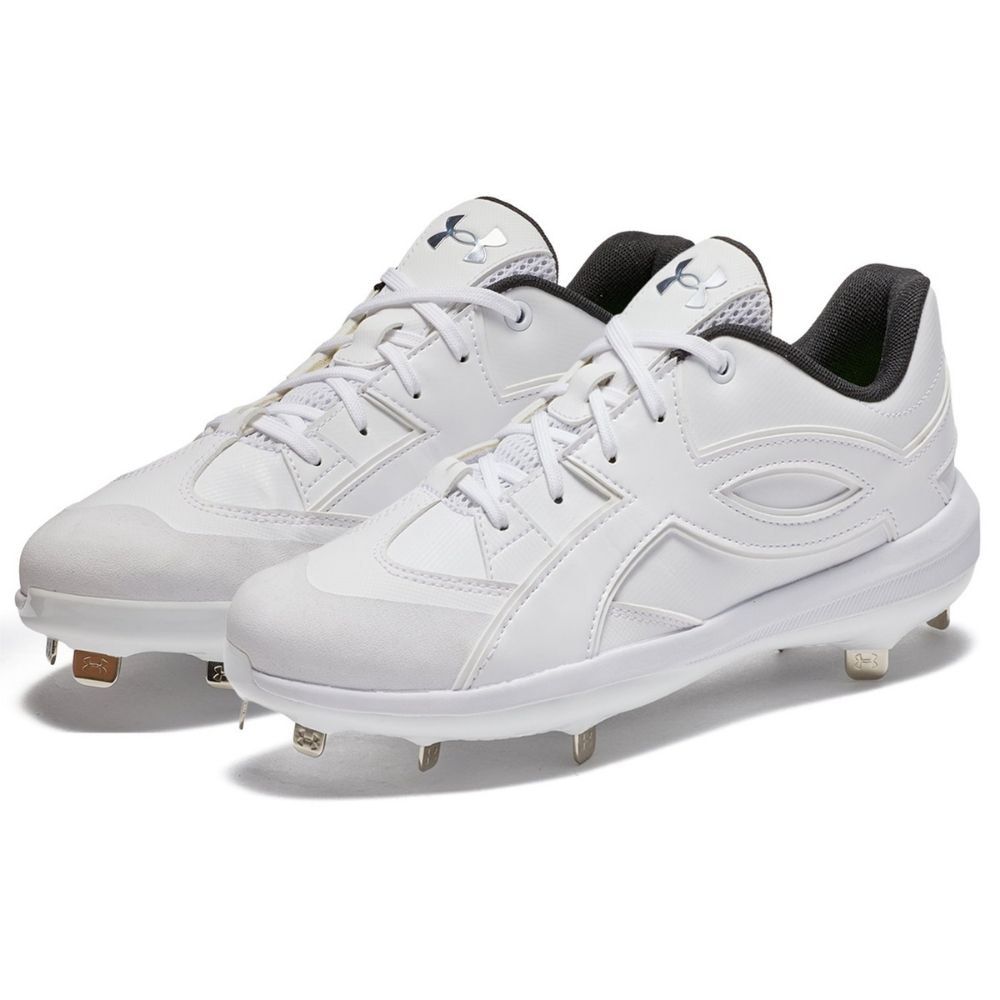 UNDER ARMOUR アンダーアーマー ＜高校野球対応＞ UA エクストリーム アイコンST  金具スパイク （カラー【100】 White / White / White） ※釘打ちP革取付不可／塗Pのみ可 