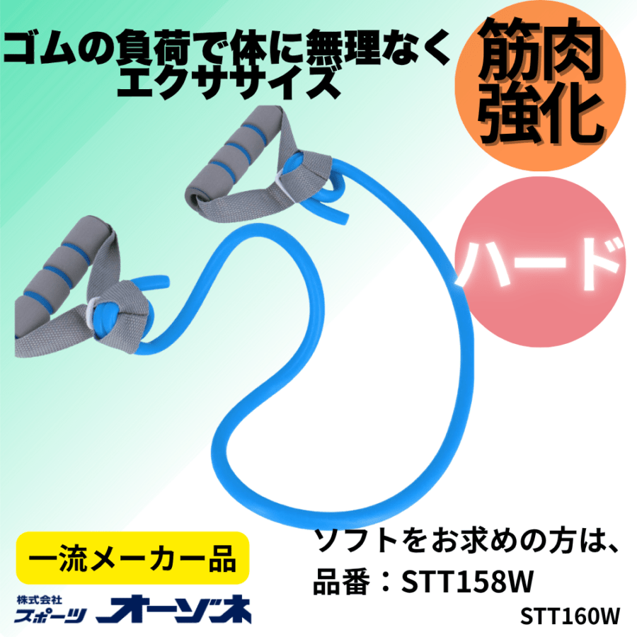 一流メーカー品 ハンドル付 トレーニングチューブ [強]