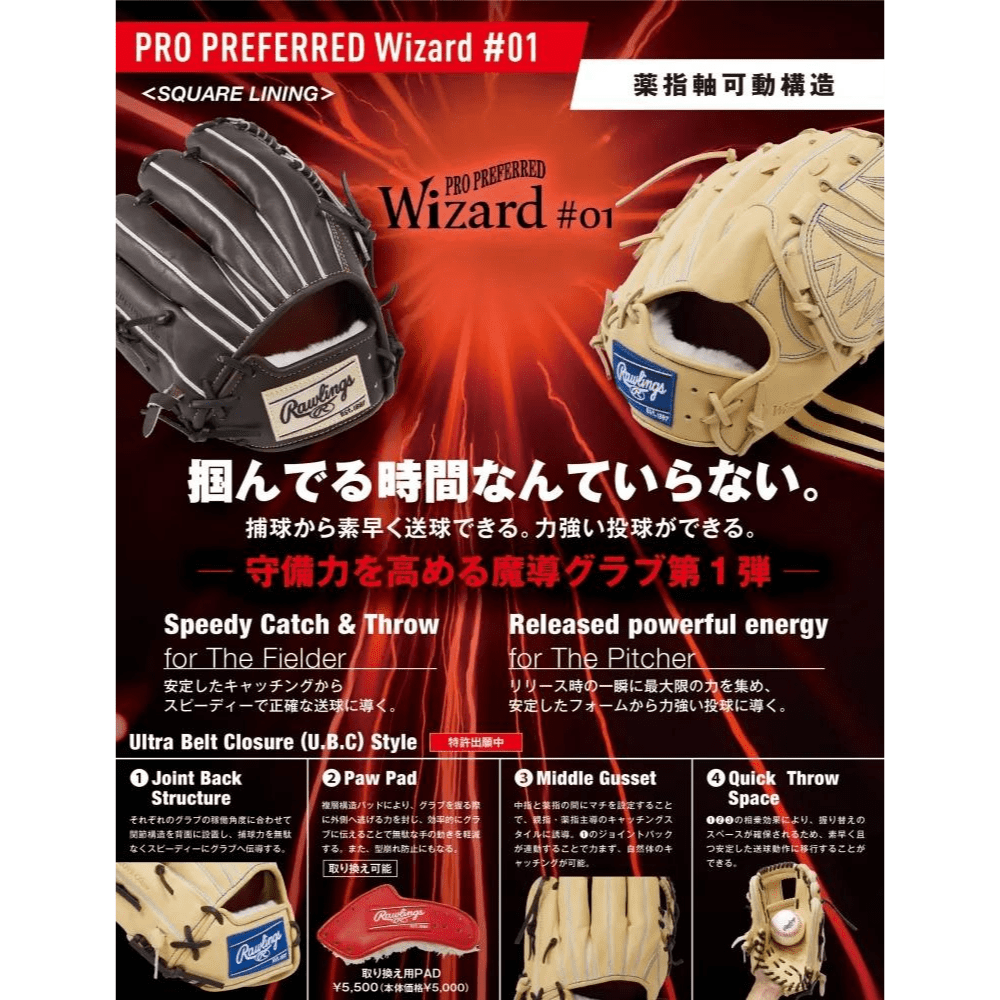 Rawlings Gold Glove 投手用　グローブ Rawlings ローリングス [本店展示商品] 【GOLD GLOVE】硬式 PRO
