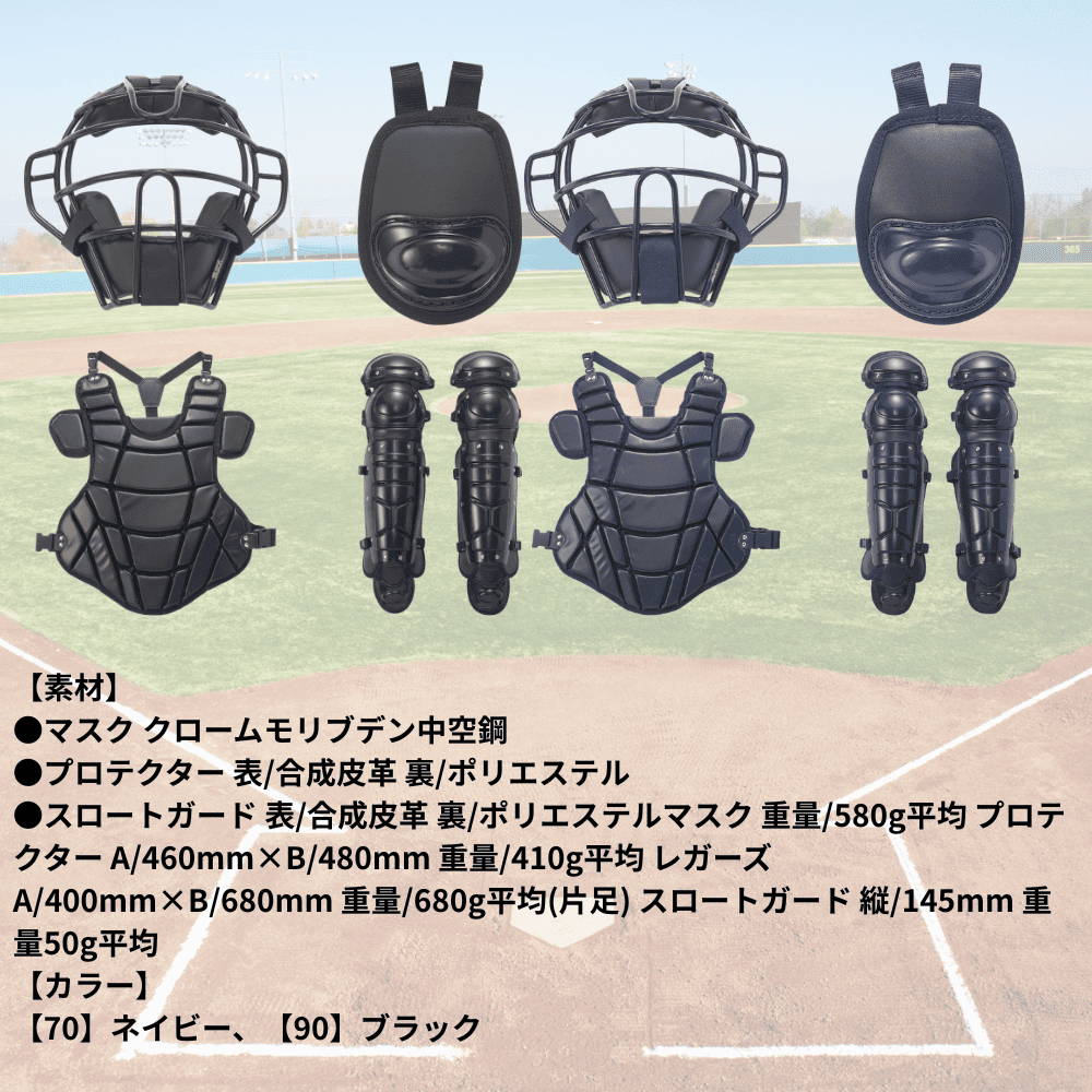 SSK エスエスケイ 硬式用 防具 4点セット 合皮タイプ (専用バッグ付き