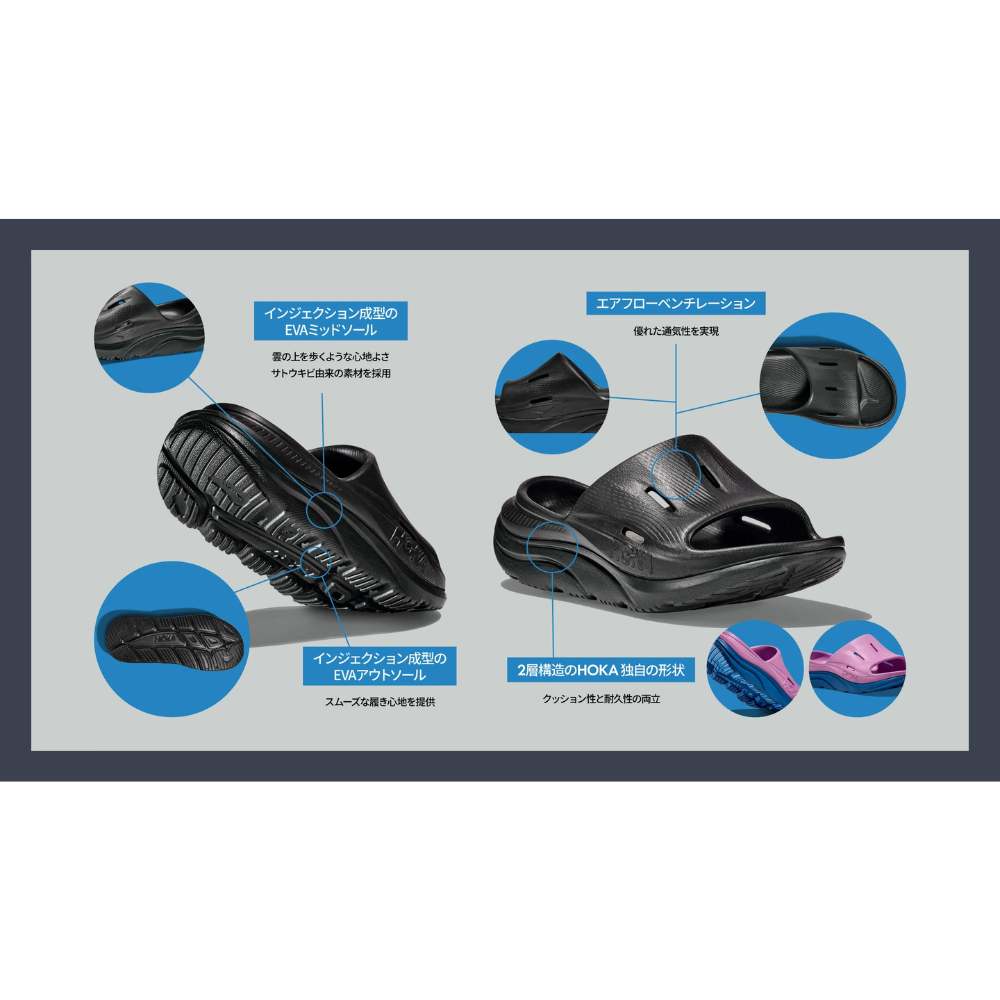 ホカ　リカバリーサンダル　スライド HOKA ホカ ＜ユニセックス＞ リカバリー サンダル ORA RECOVERY SLIDE