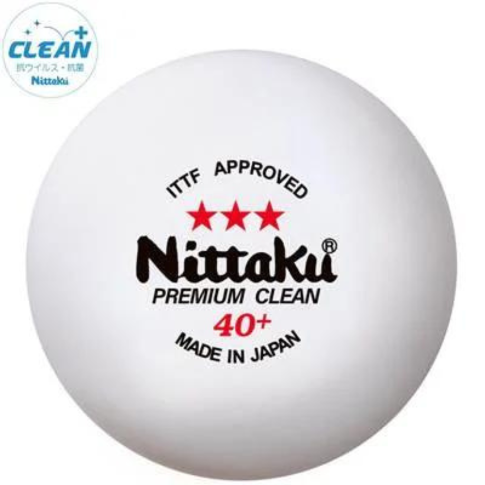 Nittaku ニッタク 3スタープレミアム クリーン 3個入り | 卓球
