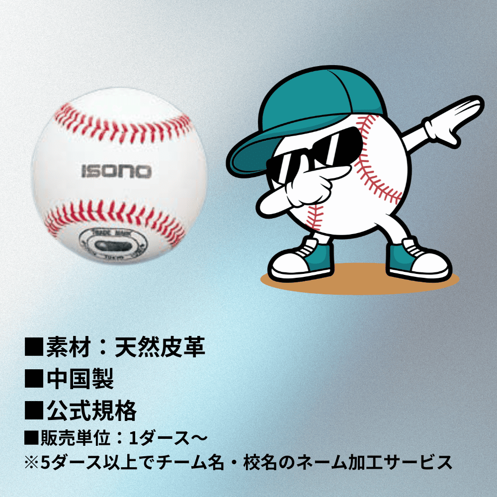ISONO イソノ 硬式 練習球 (販売単位：1ダース) ※5ダース以上でネーム