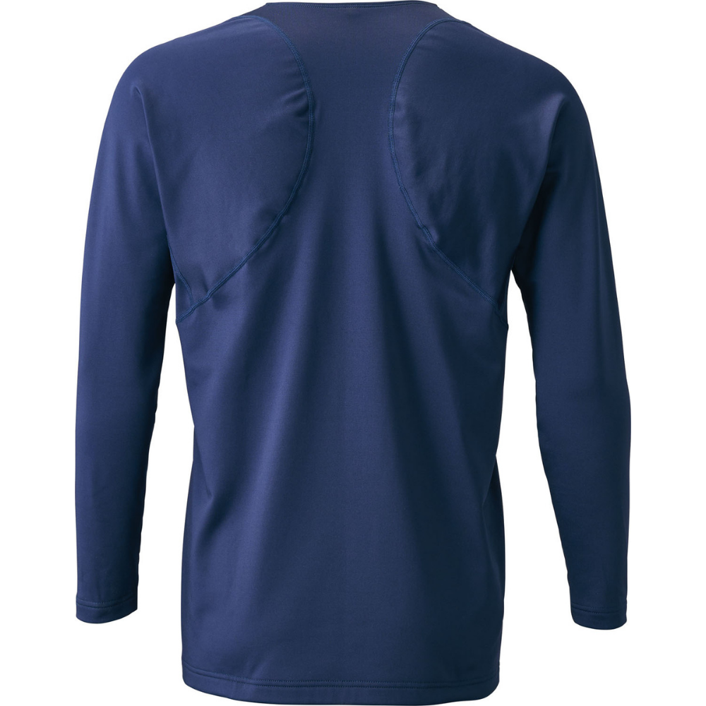 アンダーシャツ ネイビー ZETT ゼット ＜ジュニア・大人＞ HEAT-Z 裏起毛 クルーネック長袖 冬用