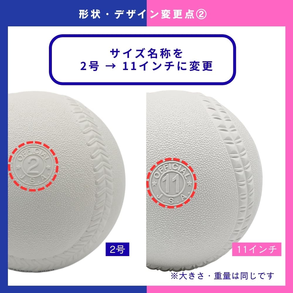 【新品未使用】アカエム　練習球6ダース　公認球2ダース 新意匠＞ 公認球 11インチ ゴムソフトボール （旧：2号球