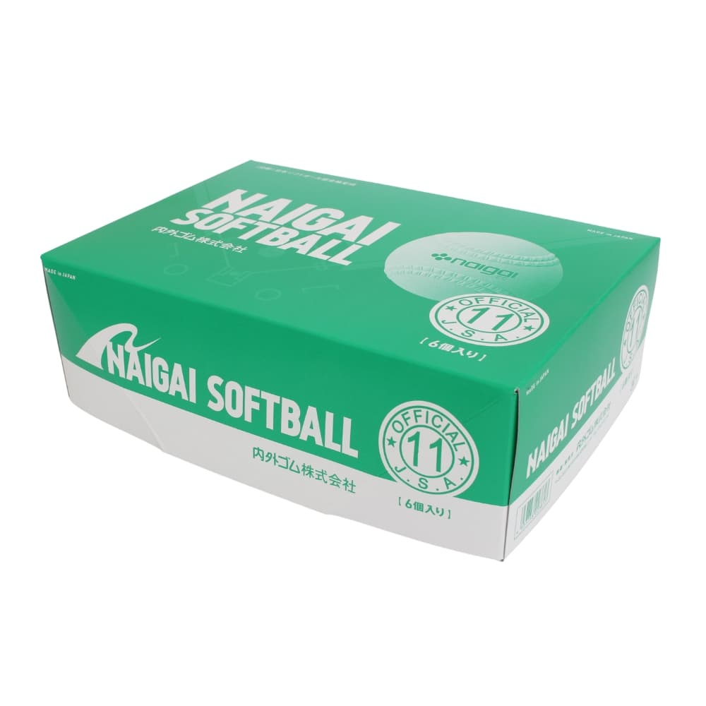 新意匠＞ 公認球 11インチ ゴムソフトボール （旧：2号球） 【販売単位
