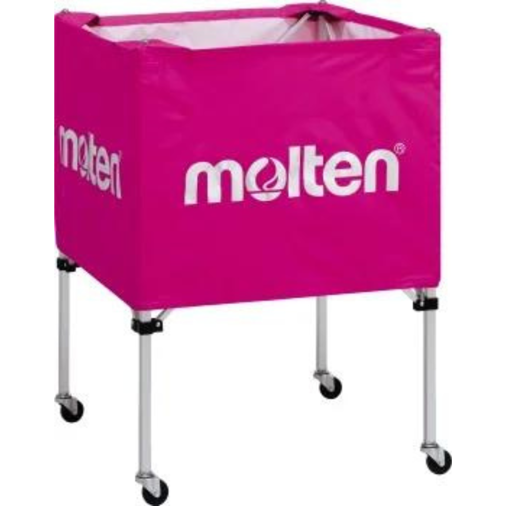 【ちえ】molten ボールカゴ キャスター付き 折りたたみ式 molten モルテン 折りたたみ式ボールカゴ（中・背低） | 備品