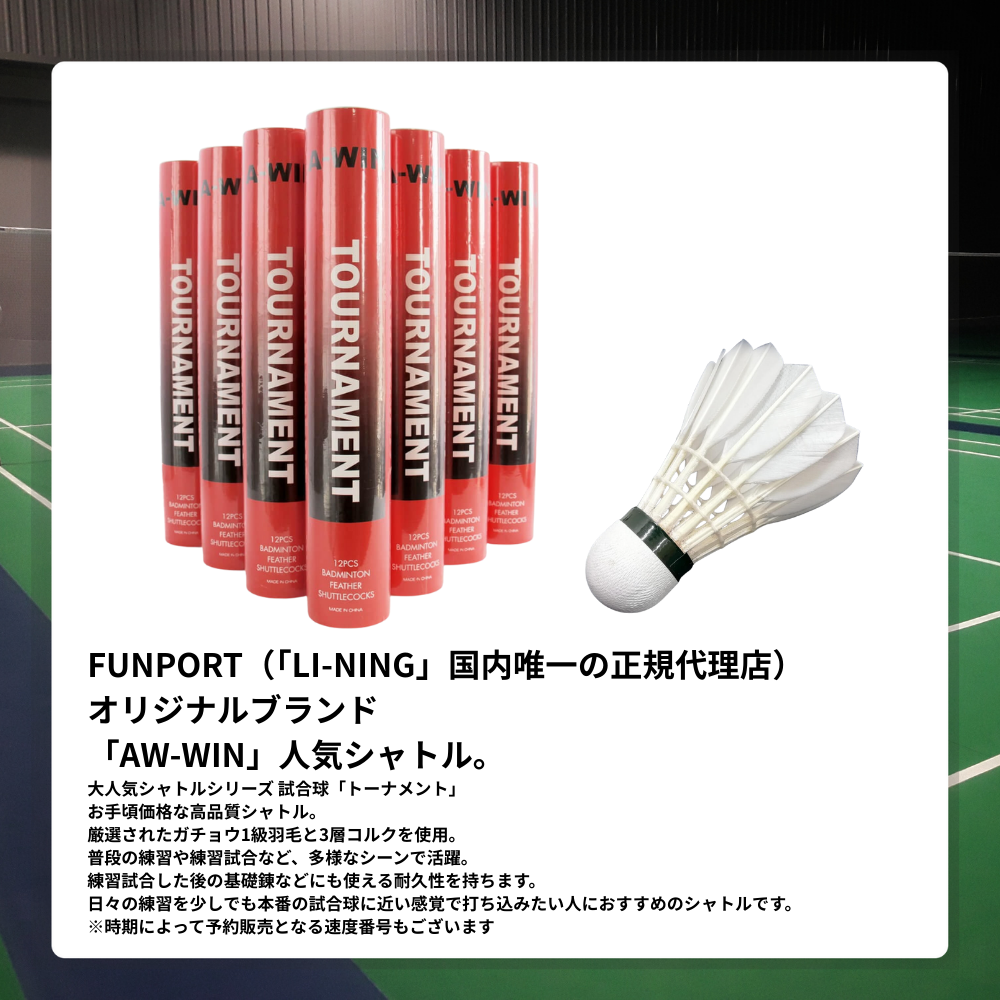 A-WIN アーウィン 6459 トーナメント バドミントンシャトル 試合球